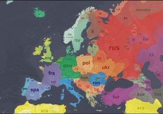 Wikipedia: [Languages of Europe](https://en.wikipedia.org/wiki/Languages_of_Europe)